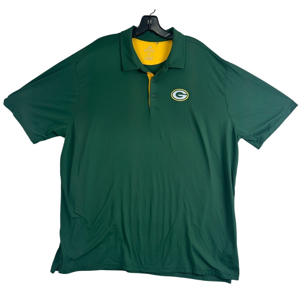 Green Bay Packers Antigua Polo Shirt Mens 2XL Green NFL Football Sportswear